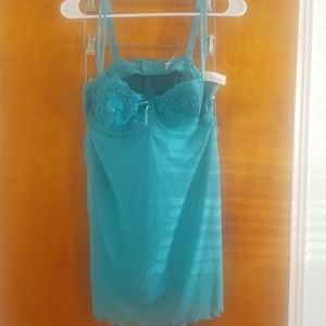Blue tank nightie w/thong